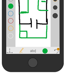 dessin plan couleur tactile smartphone