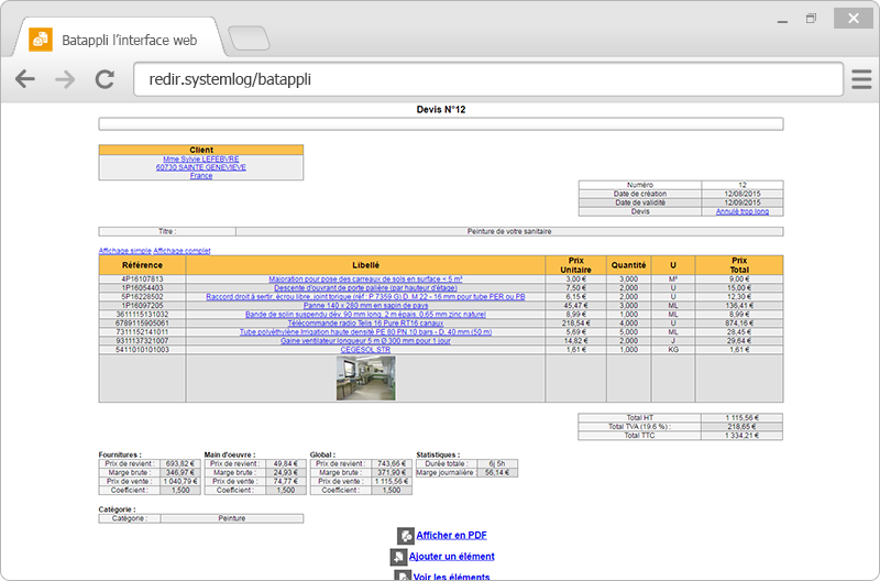 consultation en ligne devis