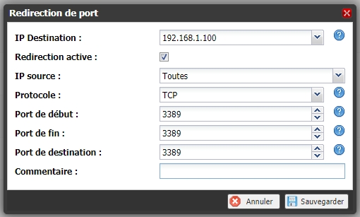 configuration redirection port freebox 07