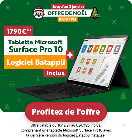 Offre de Noël 2024 Batappli + Surface Pro 10